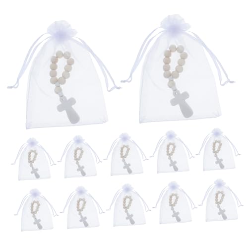 40 Sätze Segensperlen-set Kreuz Rosenkranz Armband Katholische Religiöse Accessoires Taufe Rosenkränze Perlen Ideen Für Die Babyparty Rosenkranz Taufe Gefälligkeiten Gittergewebe COOPHYA von COOPHYA