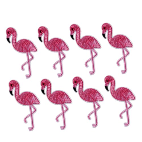 COOPHYA 1 Satz Stoffflicken Flamingo Stoffaufkleber Stickflicken Stickdatei DIY Patch Flamingo Aufnäher 12 Stück von COOPHYA