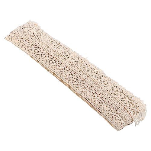 COOPHYA 10 Fransenspitze Blumen- Dekoration für zu Hause Glyzinien Bänder bastelmaterial bastel materialien Quaste Spitze Spitzenstoff Baumwolle bestickte Applikation Baumwollfaden Beige von COOPHYA