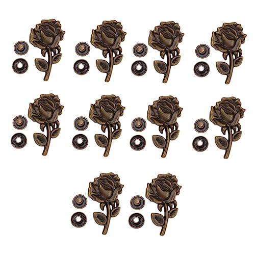 COOPHYA 10 Sets Druckknopfverschluss Schwarze Kommodenknöpfe Bund Des Lebens Druckknopfgriffe Jeansknöpfe Große Knöpfe Schaltschnallen Emaille Anstecknadeln Taschentür Mattgriff von COOPHYA