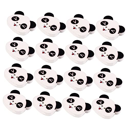 COOPHYA 100st Panda-kopf-holz Knöpfe Kleiderknöpfe Bausatz Tasten Knopf Befestigungselemente Panda-knöpfe Nähen Hersteller Kreative Knöpfe Zum Nähen Handdekor Cartoon-taste Hölzern von COOPHYA