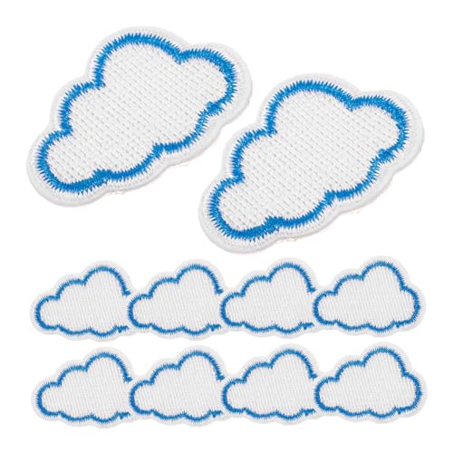 COOPHYA 10St Wolkenstoffaufkleber Multifunktions-Kleiderflicken Himmel Patch Aufnäher für Jeans Hutflecken clouds artifical cloud schuh dekorative Fellflecken Kleidungsversorgung Stickgarn von COOPHYA