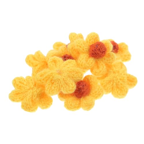 COOPHYA 10St kleiner Blumenbeet Patch Flicken für Hosen Baumwolle Bausatz Pfingstrosen kleider Flicken für Kleidung Flicken aufnähen Flicken zum Reparieren von Kleidung Flecken Garn Yellow von COOPHYA