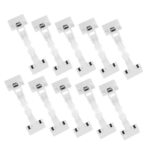 COOPHYA 10st Mechanischer Clip Clips Schild Regalteiler Aus Draht Platte Stall Etiketten Markt Inhaber Handel Binder Büroklammern Wein-tags Regalhalterung Werbepapierhalter Plastik Weiß von COOPHYA