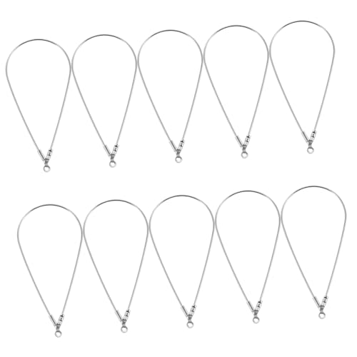 COOPHYA 10st Wassertropfen-Ohrringe Ohrring Zu Finden DIY Anhängerrahmen Creolen Zum Selbermachen Von Schmuck DIY Ohrring Stifte Ohrringe Perlenkreis DIY Reifen Offene Sicke Metall Silver von COOPHYA