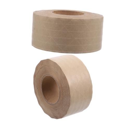 COOPHYA 2 Rollen Klebeband aus Kraftpapier starkes klebeband verpackungsklebeband Plakatband doppelt Wickelband Klebeband für den täglichen Gebrauch multifunktionales Papierklebeband Brown von COOPHYA