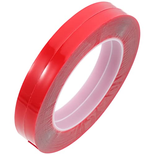 COOPHYA 2 Rollen Transparentes doppelseitiges Klebeband drücken Klebeband selbstklebend klebeband doppelseitig double sided tape Nagelbänder Displaybänder für Nägel Kein Substrat Acryl rot von COOPHYA