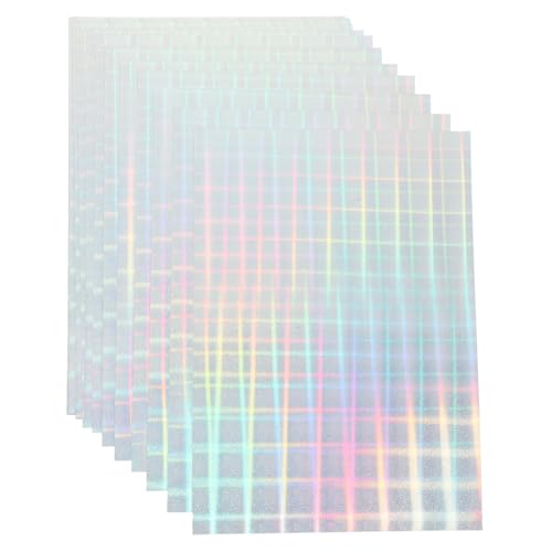 COOPHYA 20 Blatt Holografisches Druckpapier, Große Etikettenaufkleber, Aufkleberpapier, Selbstklebende Etiketten, Bedruckbare Aufkleber, Große Versandetiketten, Etikettenaufkleberdrucker, von COOPHYA