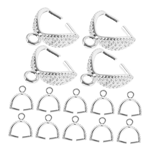 COOPHYA 20st Guazi-taste Haken Charm-verschluss Perlenbesetzte Brillenkette Armbandverschlüsse Und Verschlüsse Halter Charme Schmuckschlaufen Für Anhänger Armbandherstellung Silver Kupfer von COOPHYA