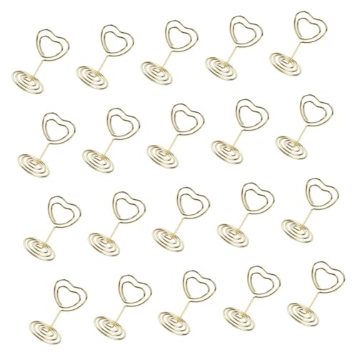 COOPHYA 20st Halter Für Fotoclips Visitenkartenhalter Plattenständer Etikett Kartenhalter Stehen Party Kartentisch Inhaber Planke Reservierte Tischschilder Stand Steht Golden Metall von COOPHYA