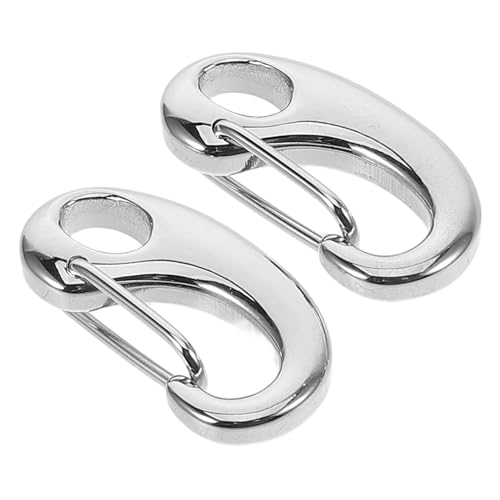 COOPHYA 2St Hummerschere bastelbedarf karabinerverschluss Pullover Ketten Clips Pullover Kettenverschluss schlüsselanhänger clip Edelstahlclip Haken aus Edelstahl Rostfreier Stahl Silver von COOPHYA