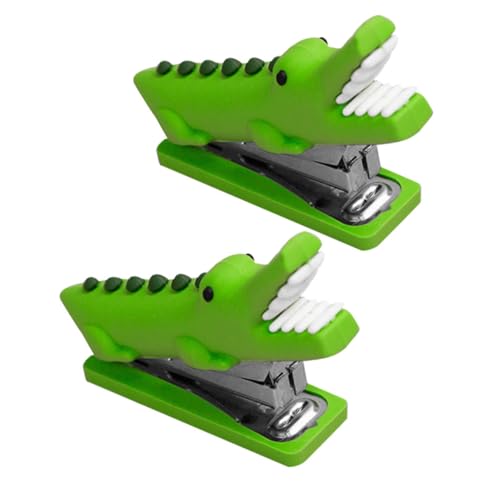 COOPHYA 2st Alligator-hefter Stapelbare Garderobenaufbewahrung Deckel Sich Bewegendes Band Kleiner Hefter Mini Steigleitung Desktop Bausatz Organizer Für Den Schreibtisch Green Kieselgel von COOPHYA