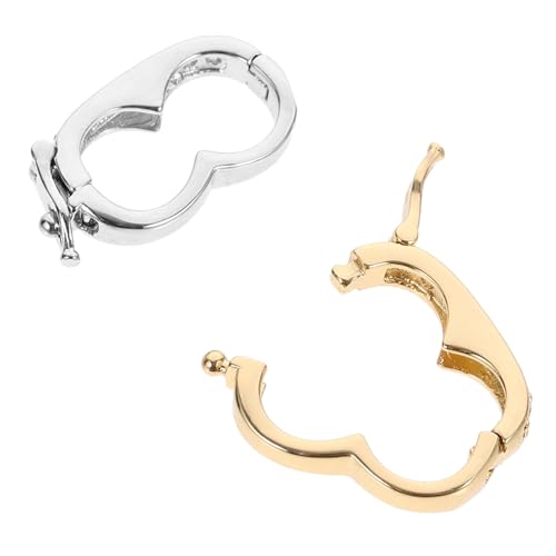 COOPHYA 2st Schmuck Erdnussschnalle Gießen Schlüssel Anhänger Kit Zur Schmuckherstellung Silberner Bügelstift Reize Extender Verkürzen Armbandverkürzer Kettenverkürzer-verschluss Kupfer von COOPHYA