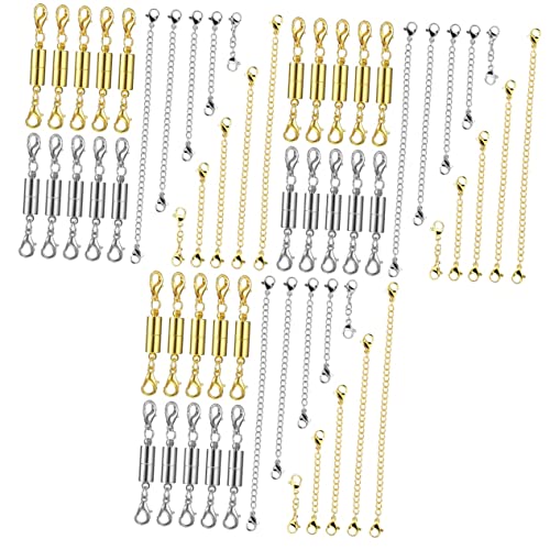 COOPHYA 3 Sätze Kettenverlängerung Armbänder Ring Bausätze Halskette Verlängerung Für Armband Schmuckherstellung Schmuckverlängerungen Verlängerungsketten Rostfreier Stahl 10 Stück * 3 von COOPHYA