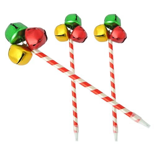 COOPHYA 3er-pack Weihnachtsglocken-kugelschreiber Jingle Bell Pen Tintenstifte Festliches Weihnachtsbastelzubehör für Feiertagspartys von COOPHYA