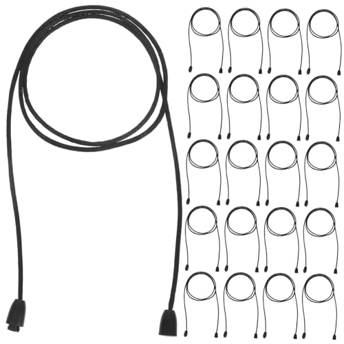 COOPHYA 30 Sets Abnehmbare Lanyard Perlen Für Lanyards, Schwarze Mini Sicherheits Abreißkette, Schwarze Seil Halskette, Perlen Fassverbinder, Abreiß Lanyard, Abreiß Herzen, Perlen von COOPHYA