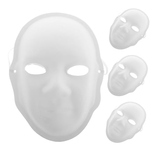 COOPHYA 4 Stück Diy Vollgesichtsmasken Weiße Papiermasken zum Bemalen Karneval Cosplay und Bastelprojekte Leicht Vielseitig für Familienaktivitäten COOPHYA 4 Stück Diy Vollgesichtsmasken Weiße Papiermasken zum Bemalen Karneval Cosplay und Bastelprojekte Leicht Vielseitig für Familienaktivitäten von COOPHYA