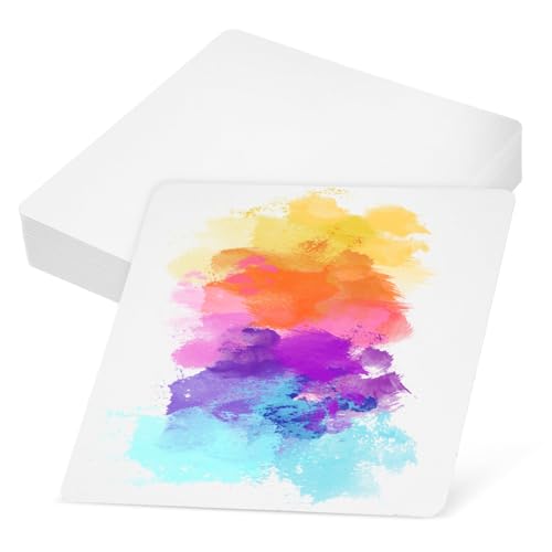 COOPHYA 50 Stück Aquarellpapier Papier für die Aquarellmalerei Aquarellkarton Malpapier Wasserzeichnungskarte Zeichenpapier leere aquarellkarten Aquarellzubehör Papier bemalen Weiß von COOPHYA