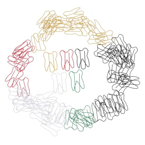 COOPHYA 50 Stück Büroklammern aus Metall Party Papierverschlüsse Papierstift Bausatz süßes Briefpapier Zahnförmige Büroklammern Cartoon Büroklammern Papierhalter Büroklammern Fotoclip von COOPHYA