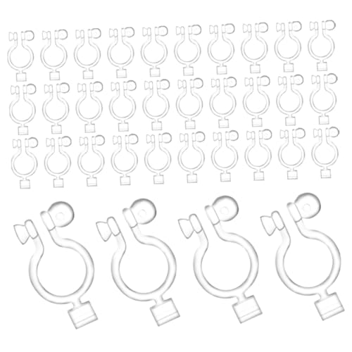 COOPHYA 50 Stück Ohrring-Konverter Ohrclips Ohrring-Clips Behälteretiketten Ohrringverpackung diy ohrringe zubehör ohrringe clips Clip-on-Ohrringmaterial klare Ohrringclips Kieselgel von COOPHYA