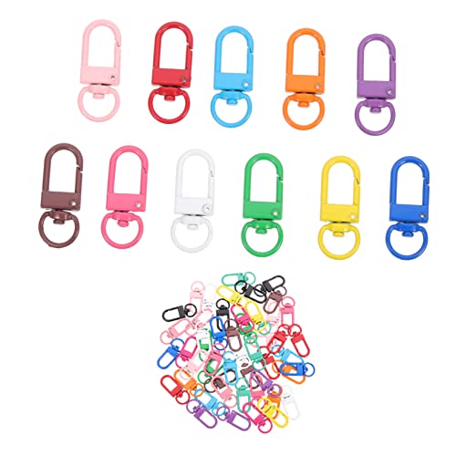 COOPHYA 50 Stück drehbare Riemenschnalle Verschlüsse Schlüsselanhänger Lanyard-Schnalle Kette leds leuchtmittel slico Schlüsselhalterschlaufe drehbare Karabinerhaken Zinklegierung Colorful von COOPHYA