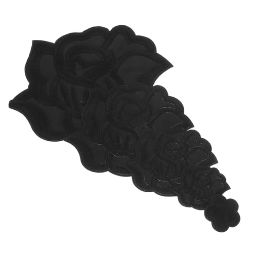 COOPHYA 5St Rosenaufnäher zum Aufbügeln Schwarzer Patch Flicken aufbügeln Aufnäher für Kleidung Rosenblütenbeete Blumenflecken für Kleidung Hutflicken zum Aufbügeln Baumwolle Black von COOPHYA