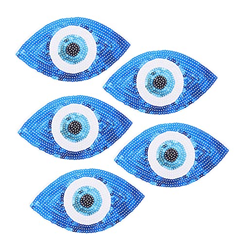 COOPHYA 5St Zubehör für Augenbekleidung Pailletten-Patches Nähhandwerk Stickzubehör DIY-Zubehör muttertagsgeschenk zum basteln embroidery gestickte Aufkleber DIY-Pailletten-Patch pp Blue von COOPHYA