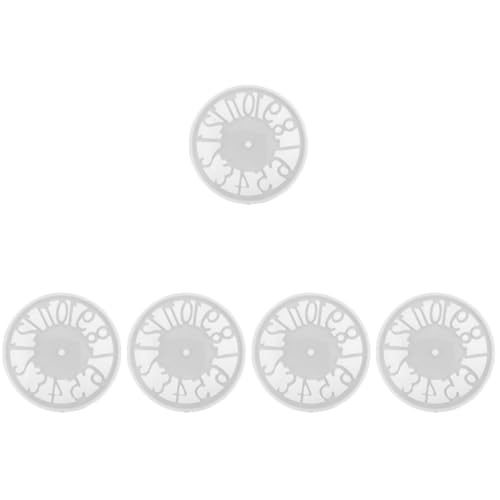 COOPHYA 5st Uhr-zifferblatt-form Bausatz Uhrwerk Silikonformen Handguss-sets Paar Timer Modern Uhrenform Zifferblatt Form Herstellung Schmelzende Uhr Digitaluhr Uhr Diy Form Weiß Kieselgel von COOPHYA