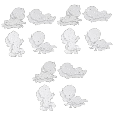 COOPHYA 6 Sätze Prägestempel für DIY Schneidwerkzeug Scrapbooking Schneidwerkzeug Brief Herstellung stirbt leer DIY Bastelschablone Scrapbooking-Stanzformen Kohlenstoffstahl Silver von COOPHYA