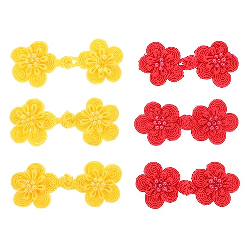 COOPHYA 6 Stk Schnalle Aufkleber Knotenfroschknöpfe Stifte zappeln Bettdecke geschenkeidee kleidungsknopf DIY-Knöpfe Geschenkideen Blumenknöpfe Knöpfe in Blumenform DIY Nähverschluss Nylon von COOPHYA