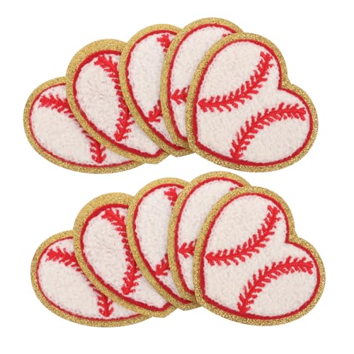 COOPHYA 8st Stickereiflecken Applikationen Patches Volleyball-patch College-buchstaben-patches Baseball-patch Chenille-buchstaben-patches Patches Mit Baseballapplikationen Baumwolle von COOPHYA