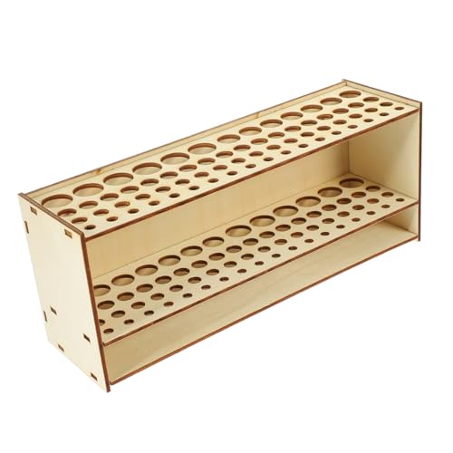 COOPHYA Marker-Organizer ﻿ ﻿ Stand großer Stift-Organizer Pinselhalter Brief pinsel aufbewahrung pinselaufbewarung stylofon bleistift bürstenhalter Stifthalter mit mehreren Löchern Holz von COOPHYA