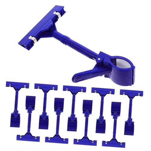 COOPHYA Preisschildhalter Clips Steht Haken Selbstklebend Stift Platte Aufkleber Produkt Streifen Label-display-clip Staffelei Stehen Präsentationsständer Für Chipsregale Etiketten Blue Pp von COOPHYA