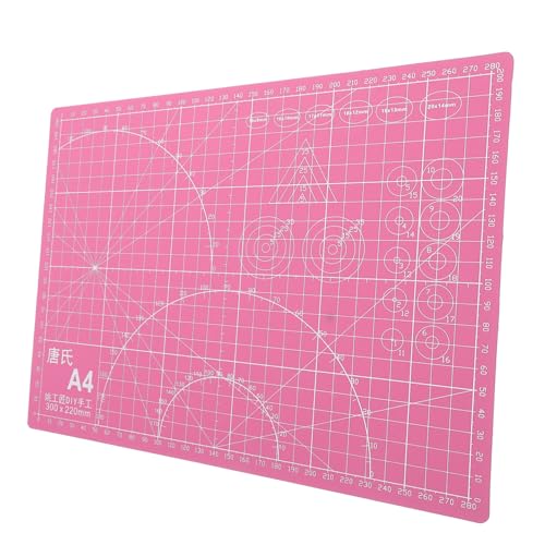 COOPHYA Rücken schneiden Schneidetisch Schneidematte für Papierschneider Karton Bastelbrett cutting mat zuschneidematte Kunststoff Schneidematte Schneidepad Gravurplatte Unterlage PVC Rosa von COOPHYA