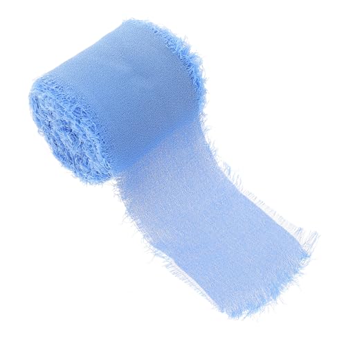 COOPHYA Schleife Haarband Randbereich dekorativ Sackleinen Blau seidenband ribbon satinbänder basteln für craft DIY Bastelmaterial Bänder zum Verpacken von Geschenken Polyester Blue von COOPHYA