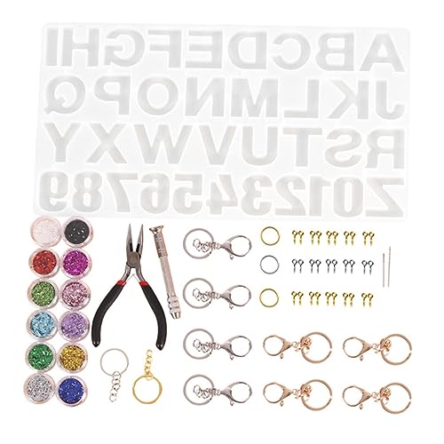 COOPHYA Schmuckform DIY Kristalle Bastelperlen Set Kette Hotfix Ring Tonperlen Set Alphabet Buchstabenperlen Strasssteine Glitzer Für Nägel Perlenspinnerdraht Gold Nachfüllung von COOPHYA