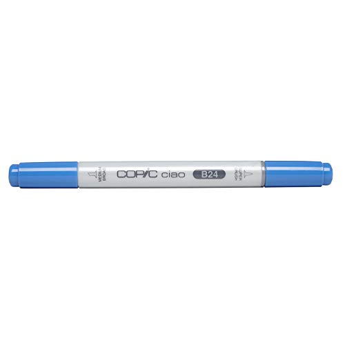 COPIC Ciao Marker Typ B - 24, Sky, vielseitiger Layoutmarker, mit einer mittelbreiten und einer Brush-Spitze von Copic