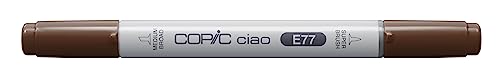 COPIC Ciao Marker Typ E - 77, Maroon, vielseitiger Layoutmarker, mit einer mittelbreiten und einer Brush-Spitze von Copic