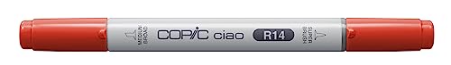 COPIC Ciao Marker Typ R - 14, Light Rouge, vielseitiger Layoutmarker, mit einer mittelbreiten und einer Brush-Spitze von Copic