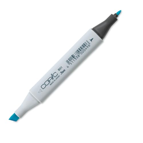 COPIC Classic Marker Typ B - 01, Mint Blue, professioneller Layoutmarker, mit einer breiten und einer feinen Spitze von Copic