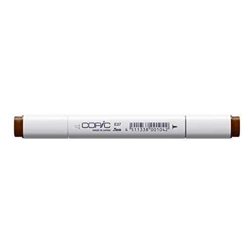 COPIC Classic Marker Typ E - 37, Sepia, professioneller Layoutmarker, mit einer breiten und einer feinen Spitze von Copic