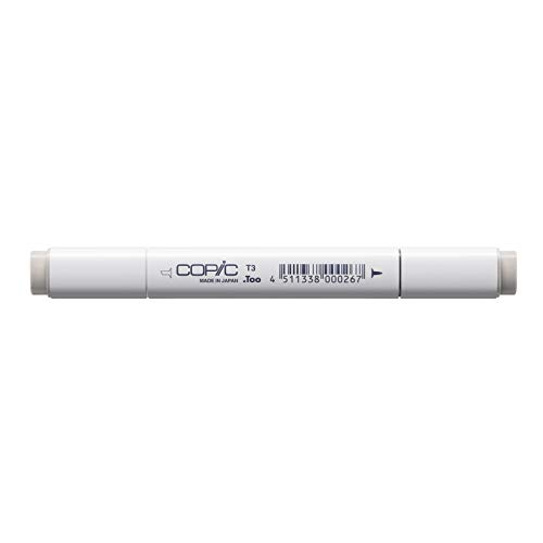 COPIC Classic Marker Typ T - 3, toner gray No. 3, professioneller Layoutmarker, mit einer breiten und einer feinen Spitze von Copic