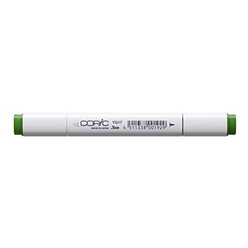 COPIC Classic Marker Typ YG - 17, Grass Green, professioneller Layoutmarker, mit einer breiten und einer feinen Spitze von Copic