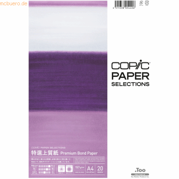 COPIC Zeichenpapier Paper Selections Premium Bond A4 20 Blatt 157 g/qm von COPIC