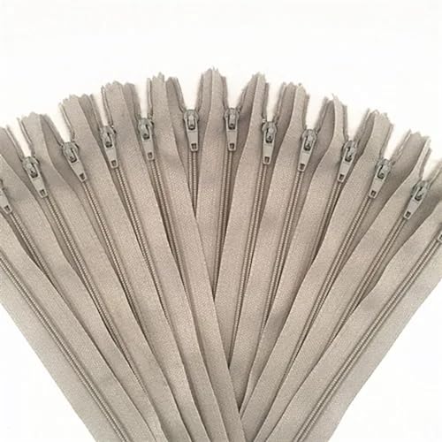 Reißverschluss, Trennreißverschlüsse für Jacken, 10 Stück, Nylon-Spiralreißverschlüsse, Schneider, Nähzubehör, Nähzubehör, Basteln, Nähen, Beige, 30 cm von COQALINEX