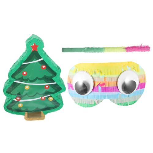 1 Satz Stereo-Piñata weihnachtsdeko spaß jakobsweg weihnatsdeko süssigkeiten mitgebsel susigkeiten Weihnachts-Piñata dekorative Piñata Weihnachtsbaum-Design-Pinata Papier CORHAD von CORHAD