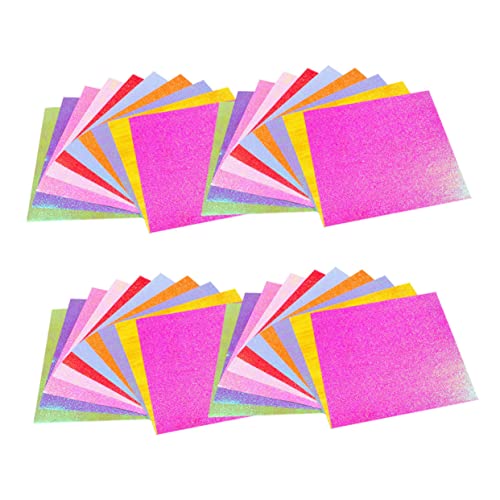 100st Perlen-glitter-origami Metallic-karton Origami- Schimmernder Glitzerkarton Schimmernder Karton Bunter Karton Origami Für Kinder Kraft-origami Papier CORHAD von CORHAD