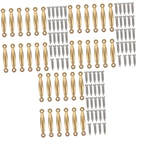 3 Sätze Puppenhausgriff Mini-Hausmöbel Miniaturmöbel Griffe für Kommodenschubladen Minizüge minischrauben puppenhauszubehör Mini-Hausdekoration Miniatur-Möbelgriffe Kupfer Golden CORHAD von CORHAD