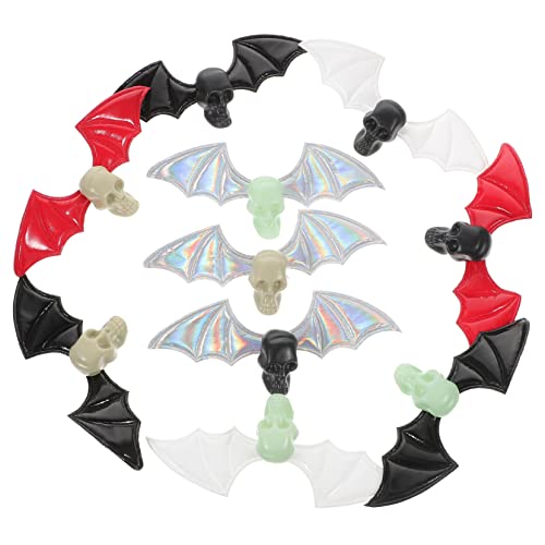 CORHAD 1 Satz Fledermausflügel Haarzubehör Mini-zubehör Vampir-fledermaus-anhänger Haarschmuck Kopfschmuck-dekoration Schwarzer Engelsflügel-anhänger Halloween-handwerksflügel Plastik von CORHAD