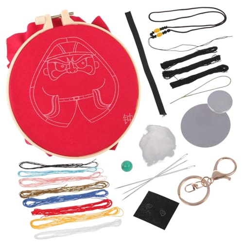 CORHAD 1 Satz Schlüsselanhänger diy bausatz diy kits embroidery kit Kunsthandwerk trauzeugengeschenke Kreuzstichpackungen für Anfänger Bastelstickerei-Kits stickgarn selber machen Stoff von CORHAD